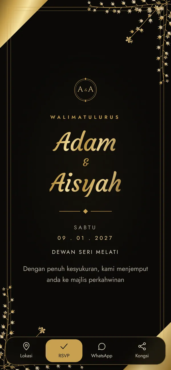 Pratonton tema Mahkota Emas, hitam dan emas
